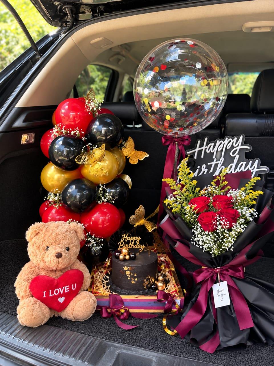 Teddy & Chocolate Deluxe Surprise Crate